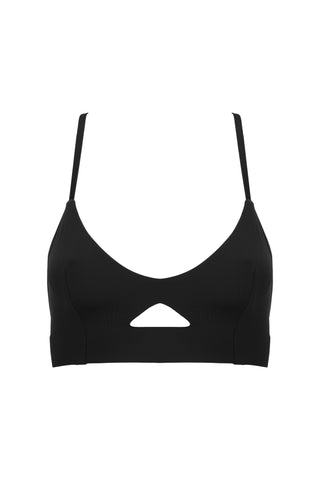 Carla Pole Dance Triangle Top Cutout Black 