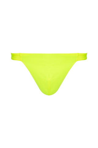 High waisted Pole Wear holographic Bottom / HW BASIC / NEON YELLOW Hol -  EXES LINGERIE
